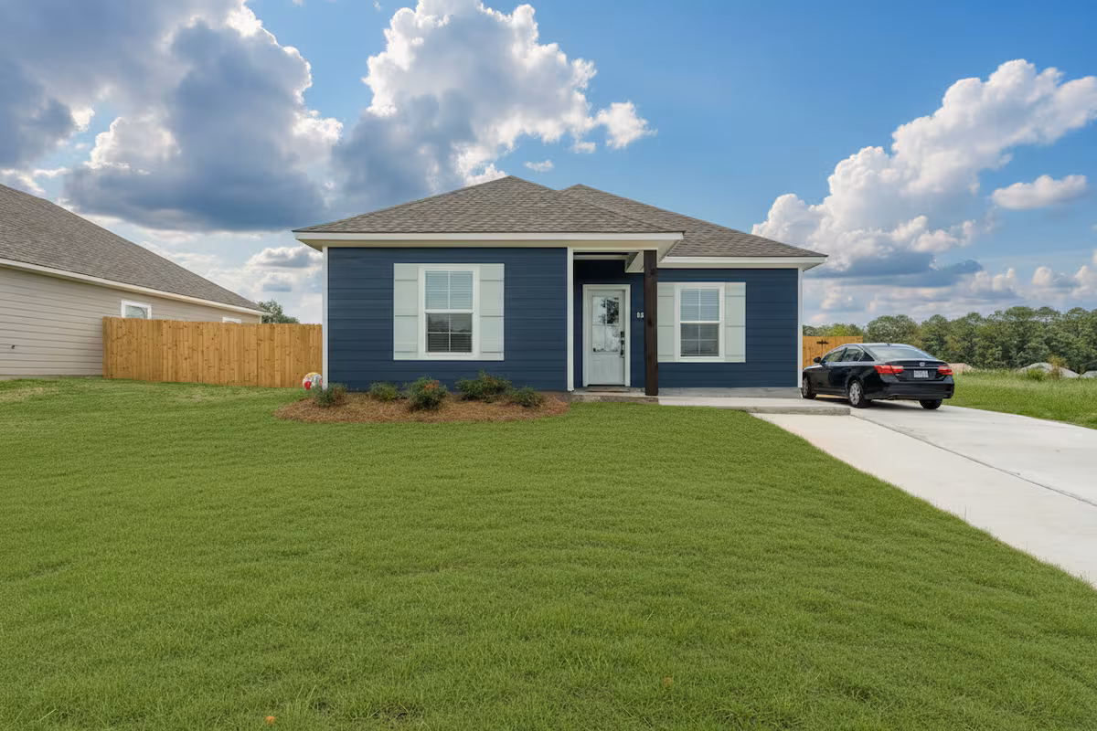 Single level home with driveway parking